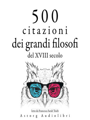 cover image of 500 citazioni dei grandi filosofi del XVIII secolo